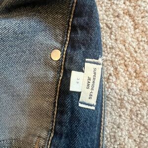 Madewell Superwide Leg Jeans in Blue Denim